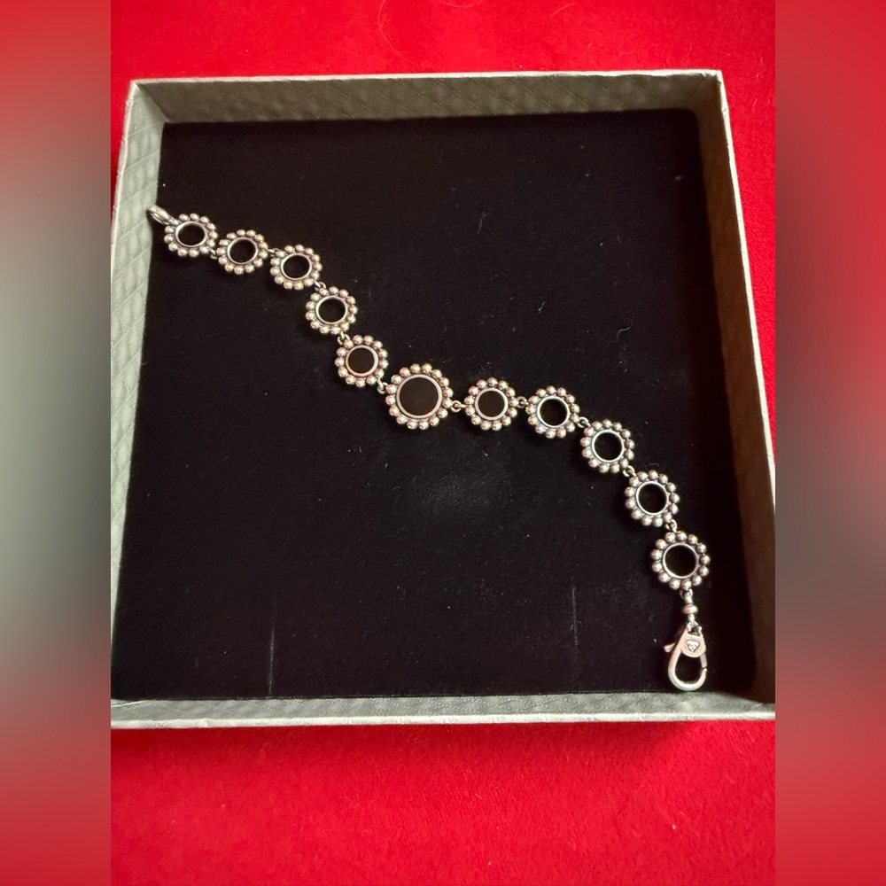 LAGOS Maya Black Onyx Caviar Link Bracelet in Sterling Silver